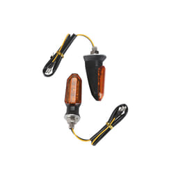 BLALION 2PCS Motorcycle Turn Signal LED Headlight Amber Flashing Light - Yellow Shells 1Pair