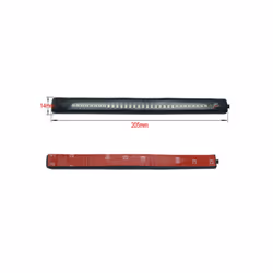 8" Motorcycle LED Tail Light Strips 48 LED Red Brake Tail Light Stop Tail - yellow red