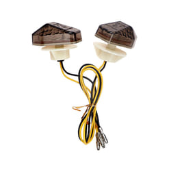 12V LED Motorcycle Turn Signal Lamps Taillights Brake Lights Motorbike - Brown