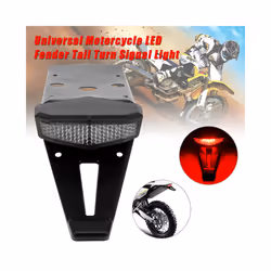 Motorcycle Tail Light With Bracket Universal LED Rear Tail Signal Lamp - B