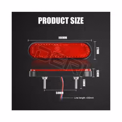 Scooter LED Reflector Taillight 12V Brake Stop Lamp Rear Warning High - LED Taillight