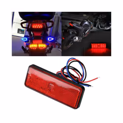 Motorcycle LED Brake Light Rear Light Brake LED Reflector Motorbike Stop - Red