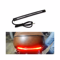 Flexible 48 LED Motorcycle Light Bar Strip Flexible Motorcycle Brake Lights - 21CM Red Yellow