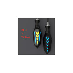 2 pieces of LED DRL & turn signal streamer light motor LED indicator light - Blue and Yellow