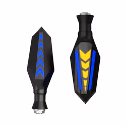 2 pieces of LED DRL & turn signal streamer light motor LED indicator light - Blue and Yellow