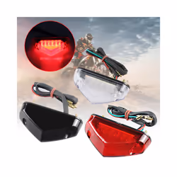 2023 New 1pcs Motorcycle modified tail light Electric vehicle rear tail - WHITE
