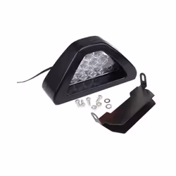 Universal Brake Signal Lamp F1 Style Triangle Sporty 12LED Rear Fog Light - white