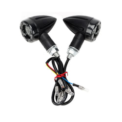 12V Taillights Motorcycle Brake Light LED Turn Signal Lamps Indicator - black