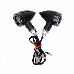 Motorcycle Lighting Motor Accessories Indicator Lamp Turn Signal Lights - black