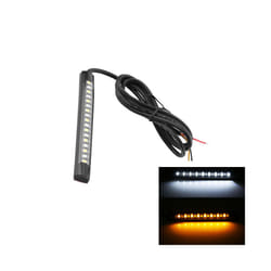 Universal Flexible 17 LED Motorcycle DRL Brake Light Turn Signal Light - White Amber