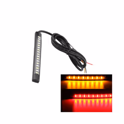 Universal Flexible 17 LED Motorcycle DRL Brake Light Turn Signal Light - Red  Amber