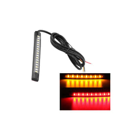Universal Flexible 17 LED Motorcycle DRL Brake Light Turn Signal Light - Red  Amber