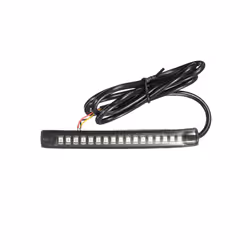 Universal Flexible 17 LED Motorcycle DRL Brake Light Turn Signal Light - Red  Amber