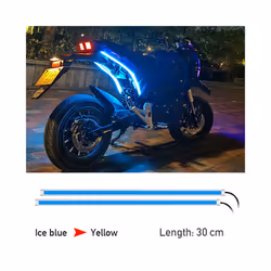 Flexible Motorcycle Turn Signal Lights 30/45/60cm Led Light Strip Dual - 30cm 1Pair Type B