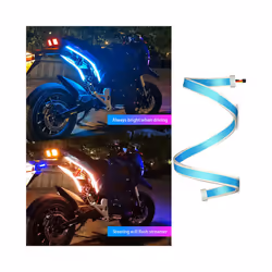 Flexible Motorcycle Turn Signal Lights 30/45/60cm Led Light Strip Dual - 30cm 1Pair Type B