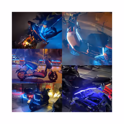 Flexible Motorcycle Turn Signal Lights 30/45/60cm Led Light Strip Dual - 30cm 1Pair Type B