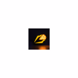 Motoled 2pcs Motorcycle Steering Lamp Indicator Turn Signal Lights Brake - 2Pcs Yellow
