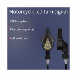 Motoled 2pcs Motorcycle Steering Lamp Indicator Turn Signal Lights Brake - 2Pcs White