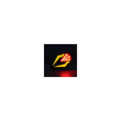 Motoled 2pcs Motorcycle Steering Lamp Indicator Turn Signal Lights Brake - 2Pcs Red