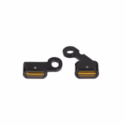 ) Motorcycle LED E Mark Turn Signal Indicator Light For Harley Softail Breakout - Black(Brown