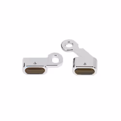 ) Motorcycle LED E Mark Turn Signal Indicator Light For Harley Softail Breakout - Chrome(Brown