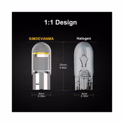 YHKOMS 194 W5W LED T10 LED Bulbs For Car Parking Position Lights Interior - White