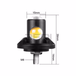Motorcycle LED Mini Turn Signal CNC Eagle Eye Shape Turn Indicators daily - 2xYellow No Holder