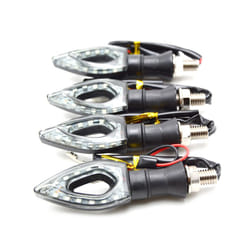 4Pcs 2Pcs Motorcycle Heart Shape Universal 12 LED Turn Signals Short Turn - 2pcs