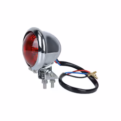 Stop Light Universal Motorcycle Accessories Taillight Motorcycle Tail - Red Silver