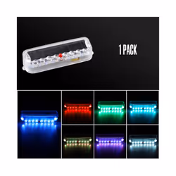 Motorcycle Solar Warning Strobe Light Electric Anti-Collision Free Wiring - 1 pcs