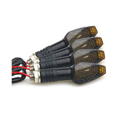 4pcs/set Universal Motorcycle LED Turn Signals Long Short Turn Signal - Long Style