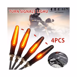 E11 Mark Turn Signals Indicator Built 335SMD M10 Bolt Motorcycle Turn - black