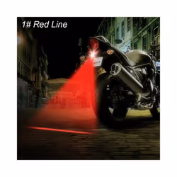 1Pcs Newest Anti Collision Rear-end Motorcycle Laser Tail Fog Light Brake - Red Line