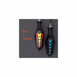 2 pieces of LED DRL & turn signal streamer light motor LED indicator light - Red and Yellow