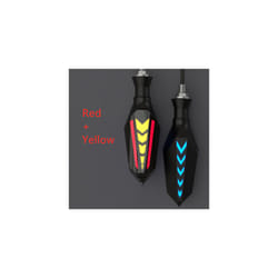 2 pieces of LED DRL & turn signal streamer light motor LED indicator light - Red and Yellow