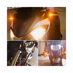 4pcs Motorcycle Tail Light Universal LED Moto Flashin Light 12V Super - 4pcs