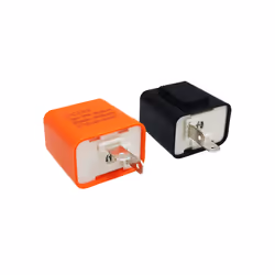 12V 2 Pin LED Flasher Frequency Relay Turn Signal Indicator Motorcycle - 1 Pcs Orange