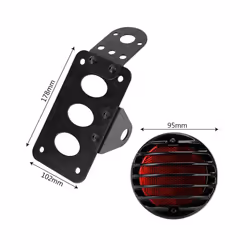 License Number Plate Bracket Universal Rear Stop Light Brake Lamp Motorbike - B Without Bracket