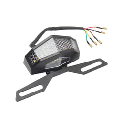 Motorcycle Universal LED Tail Light Turn Signal Flashing Black 12v for - Black