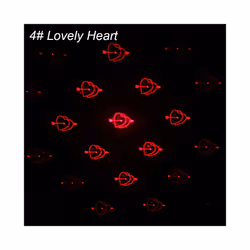 HAUSNN Motorbike Anti Collision Rear-end Motorcycle Laser Tail Fog Light - Lovely Heart