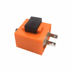 2 Pin LED Flasher Relay 12V Adjustable Frequency Turn Signals Blinker - Orange