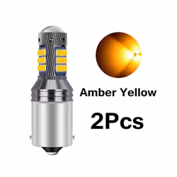 2pcs 1156 BA15S 7506 P21W R10W R5W Super Bright 2016 LED Car Brake Bulbs - Amber Yellow