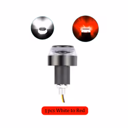 1pcs Motorcycle LED Handlebar End Turn Signal Light DC 12V White Yellow - White to Red