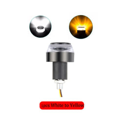 1pcs Motorcycle LED Handlebar End Turn Signal Light DC 12V White Yellow - White to Yellow