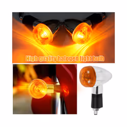 4Pcs Motorcycle LED Turn Signal Lights Motorbike Indicator Lamps License - B