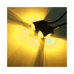 2Pcs Universal Motorcycle Signal Light LED Lamp Motorcycle Led License - Yellow