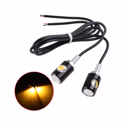 2Pcs LED Motorcycle Signal Lamp Super Bright LED Number License Plate - Yellow