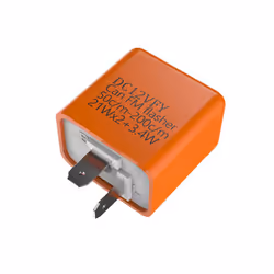 LED Flasher Relay 12V Adjustable Frequency of Turn Signal Light 2 Pins - WHITE