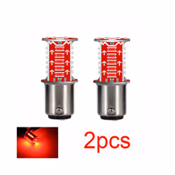 Motorcycle Brake Light LED Bulb Flasher 12V Flashing Turn Indicator Brake - 2pcs red
