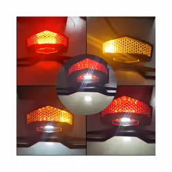 Universal Motorcycle Tail Light LED Brake Light Stop Turn Signal 12v for - Black